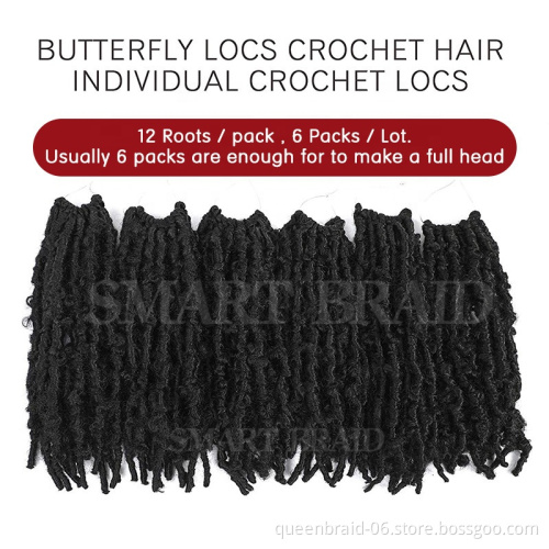 Butterfly Locs Hair 12inch Pre-twisted Locs Crochet Hair Easy Installed Natural 1B # Weave Master Twist Braids Crochet Hair